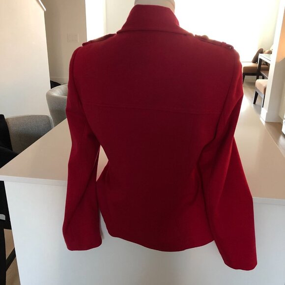 Planet Classic Double Breasted 12 Button Lined Collared Blazer Jacket Red Sz 8 - Picture 10 of 16